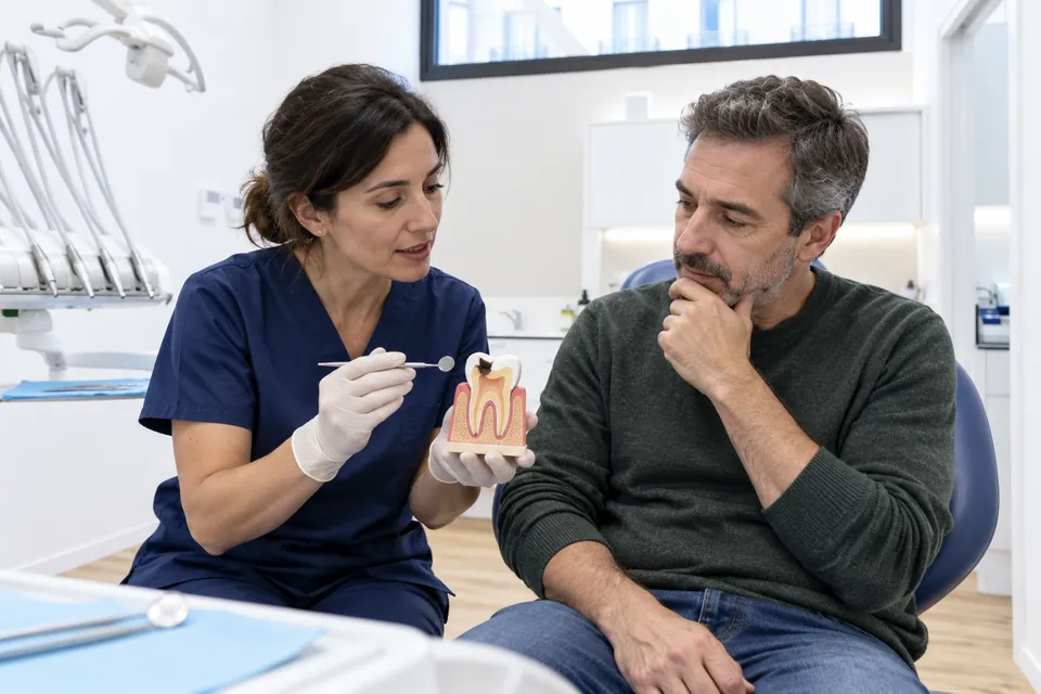 Explicación de una revisión para detectar caries