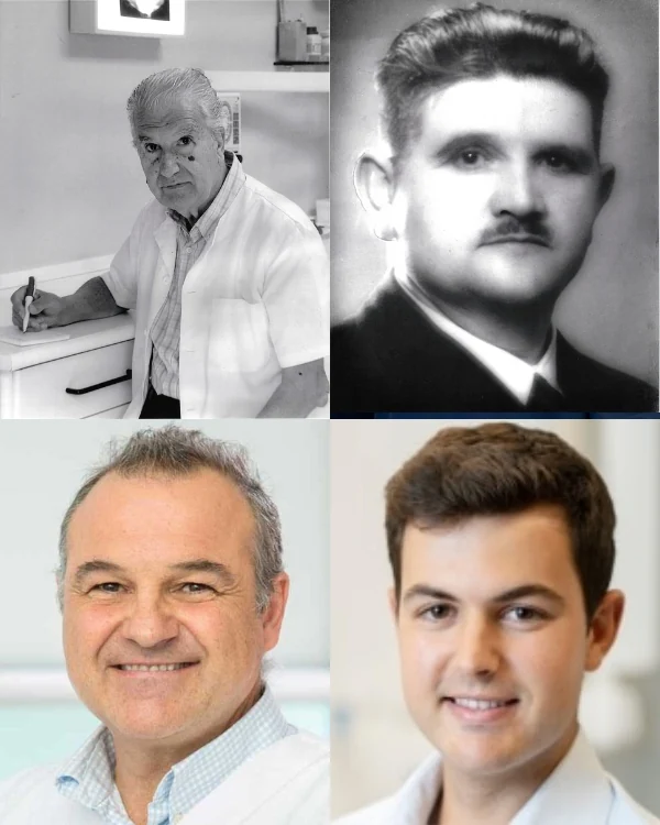 Las cuatro generaciones de la familia Lanchares, dentistas desde 1919